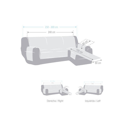 Copridivano Valeria penisola destra beige 240