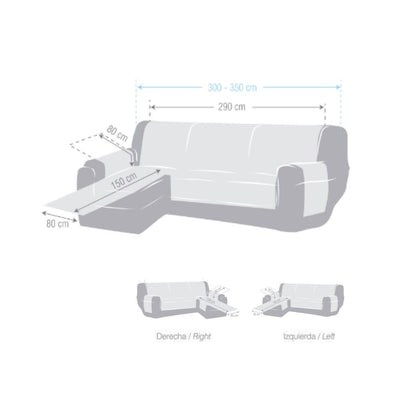 Copridivano Valeria penisola sinistra grigio 290