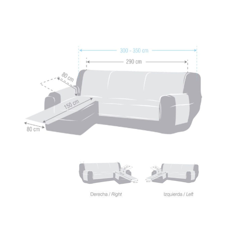 Copridivano Valeria penisola sinistra grigio 290