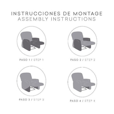 Copripoltrona Jaz recliner grigio 70-110