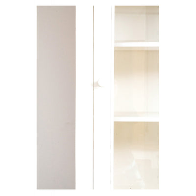 Biscottini Credenza Country in legno massello di tiglio finitura bianca anticata L142xPR50xH225 cm. Made in Italy