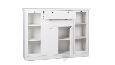 Credenza Landwood 53 bianca con vetrina