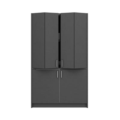 Cucina monoblocco Fold Evolution struttura e ante a libro antracite