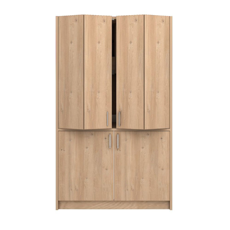 Cucina monoblocco Fold Evolution struttura e ante a libro rovere