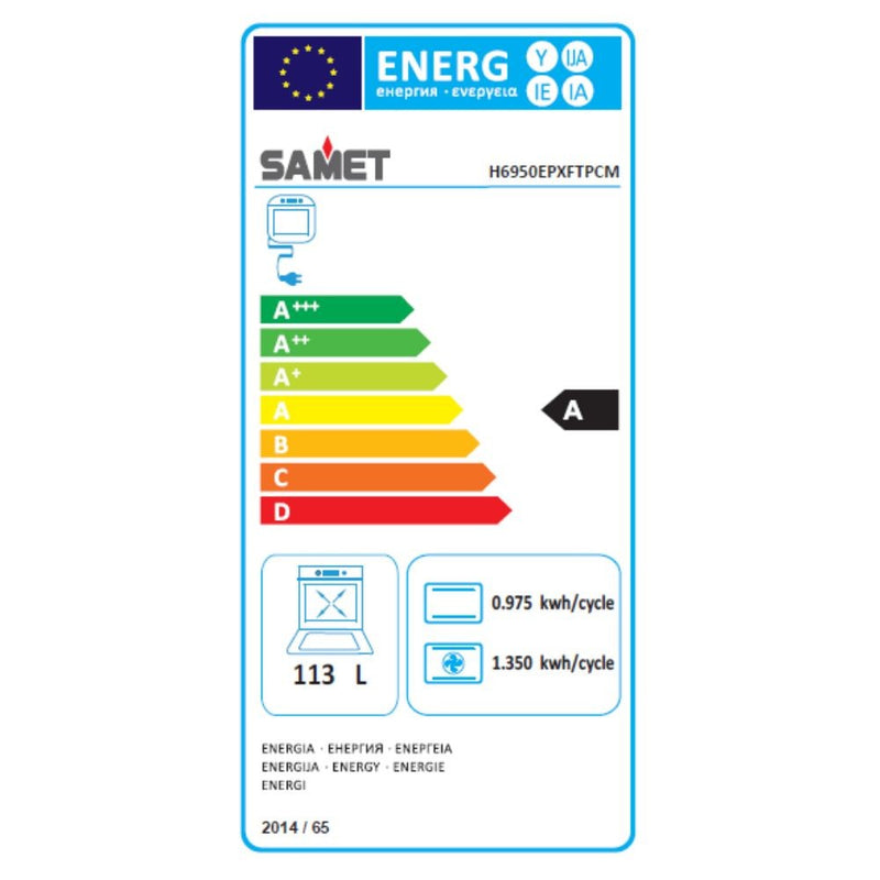 Cucina Stromboli a gas 90x60 cm. con forno e grill elettrici colore inox classe A