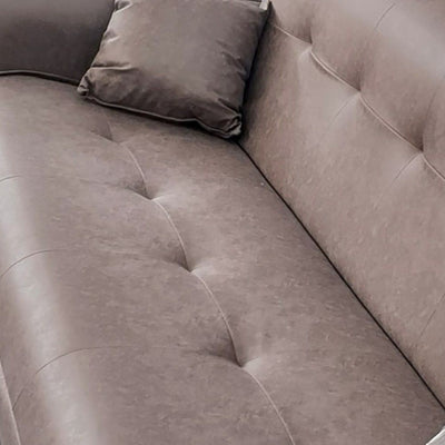 Divano Crown 3 posti ecopelle effetto nuvolato grigio 07-619 215x94x98h cm.