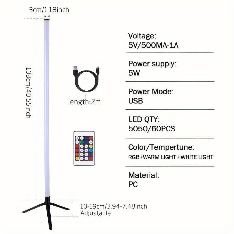 lampada da terra intelligente a LED, cambio di colore RGB abbagliante, lampada da terra d&