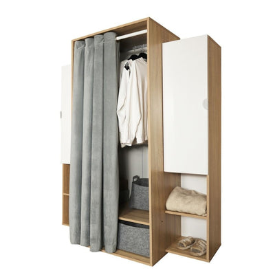 Guardaroba Krell rovere bianco 150x56x184h