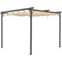 ACCONTO PERSONALIZZATO Gazebo Pergola 3 x 4 Metri Con Telo Impermeabile Richiudibile E Struttura Rettangolare In Acciaio Inossidabile