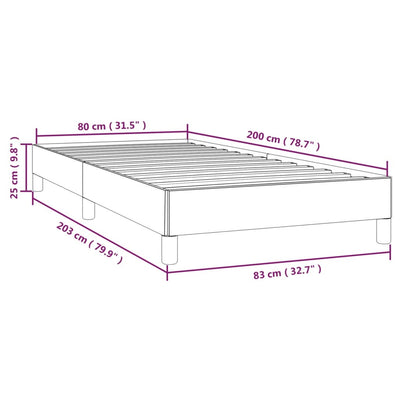 vidaXL Giroletto Nero 80x200 cm in Tessuto