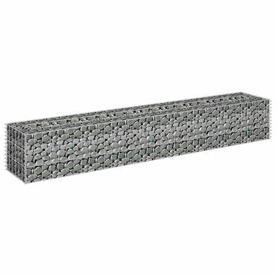 vidaXL Gabbione Letto Rialzato in Acciaio Zincato 180x30x30 cm