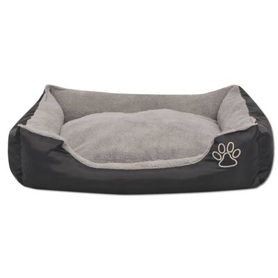vidaXL Cuccia per Cani con Cuscino Imbottito Taglia XL Nero
