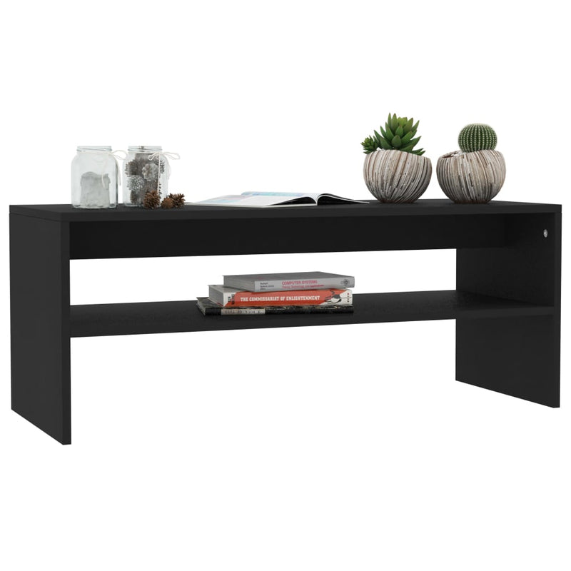 vidaXL Tavolino da caffè Nero 100x40x40 cm Legno ingegnerizzato