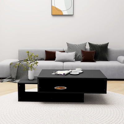 vidaXL Tavolino da Salotto Nero 105x55x32 cm in Truciolato