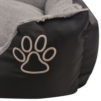 vidaXL Cuccia per Cani con Cuscino Imbottito Taglia XL Nero