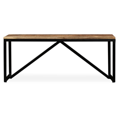 vidaXL Panca in Legno Massello di Mango 110x35x45 cm