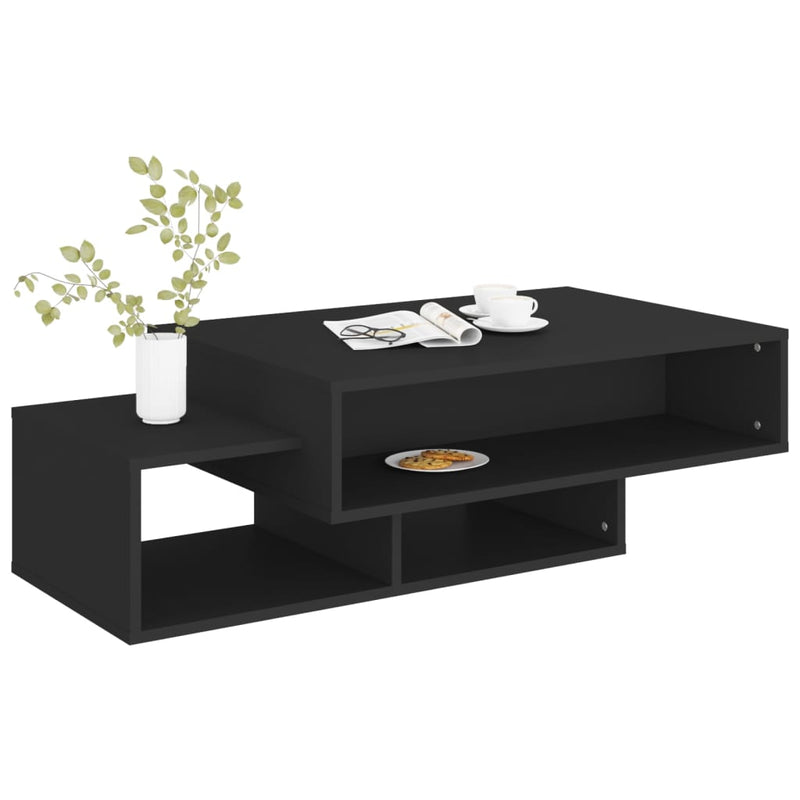 vidaXL Tavolino da Salotto Nero 105x55x32 cm in Truciolato