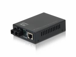 LevelOne FVT-2401 convertitore multimediale di rete 100 Mbit/s 1310 nm Modalit singola Nero (LevelOne FVT-2401 - fibermedieomformer)