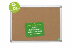 Bi-Office CA031790 bacheca per annunci Bacheca fissa Marrone (Bi-Office Earth Maya Cork Noticeboard Aluminium Frame 900x600mm - CA031790 DD)