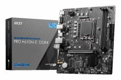 MSI PRO H610M-E DDR4 scheda madre Intel H610 LGA 1700 micro ATX (MSI PRO H610M-E DDR4, Intel H610, 1700, Micro ATX, 2 DDR4, VGA, HDMI, GB LAN, 1x M.2)