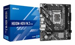 Asrock H610M-HDV/M.2 R2.0 scheda madre Intel H610 LGA 1700 micro ATX (ASRock H610M-HDV/M.2 R2.0 Super Alloy Intel 1700 Socket Motherboard, Micro-ATX, 2x DDR4 Slots, 1x M.2 Socket, GbE LAN, 1x D-Sub /