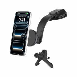 Belkin BoostCharge Supporto attivo Telefono cellulare/smartphone Nero (BELKIN MAGNETIC CAR MOUNT WITH - 15W QI2 WIRELESS CHARGING FOR AI)