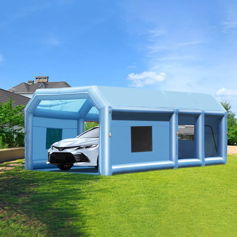 Cabina di Verniciatura Gonfiabile, Potenti Ventilatori da 950 W+750 W e Sistema di Filtro dell&