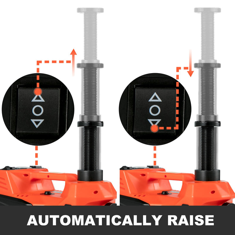 Presa Elettrica 12V Dc 5T Jack Elettrico per Auto Kit di Riparazione Auto Elettrica per Auto Jack Elettrico Presa Idraulica Elettrica da Pavimento