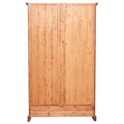 Biscottini Libreria Country in legno massello di tiglio finitura naturale L109xPR36xH180 cm. Made in Italy