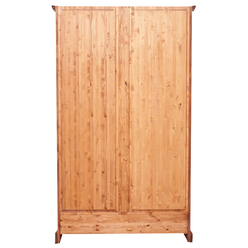 Biscottini Libreria Country in legno massello di tiglio finitura naturale L109xPR36xH180 cm. Made in Italy