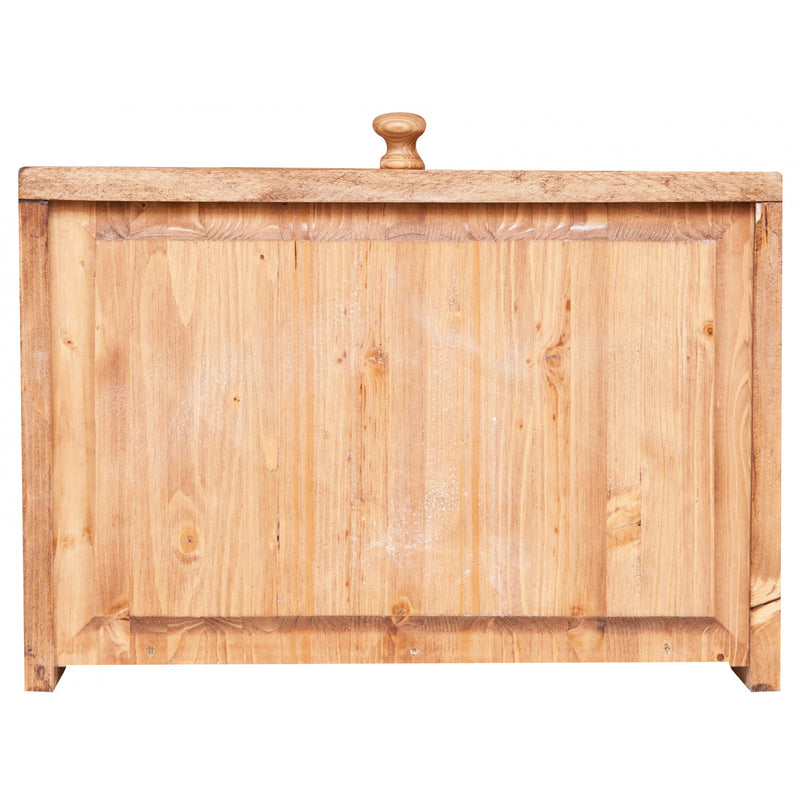 Biscottini Libreria Country in legno massello di tiglio finitura naturale L109xPR36xH180 cm. Made in Italy