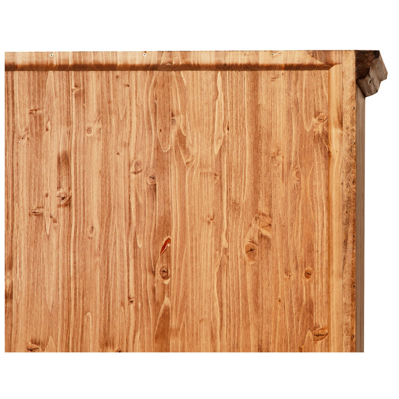 Biscottini Libreria Country in legno massello di tiglio finitura naturale L79xPR38xH211 cm. Made in Italy