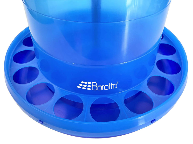 Mangiatoia a tramoggia per avicoli, capacità 14 Kg: Design Ergonomico e Antispreco, Ideale per Diverse Specie Avicole