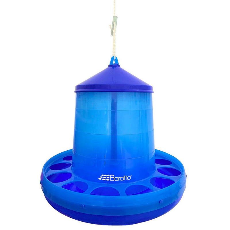 Mangiatoia a tramoggia per avicoli, capacità 14 Kg: Design Ergonomico e Antispreco, Ideale per Diverse Specie Avicole