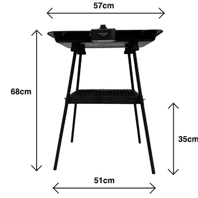 Barbecue Elettrico KIT 2200W Griglia Regolabile Senza Fumo Facile Pulizia