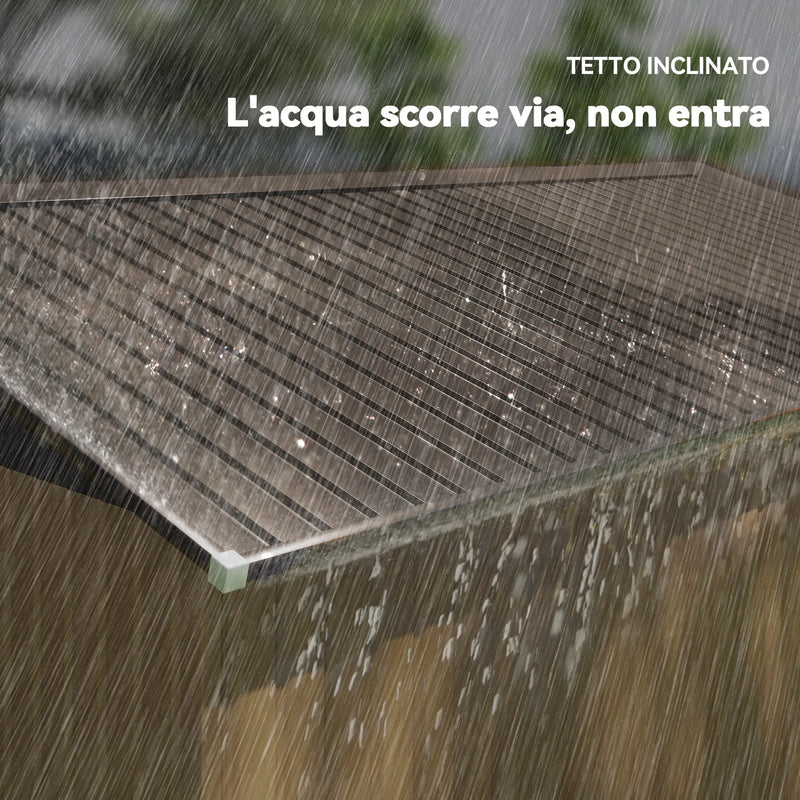 Casetta da Giardino con 2 Porte Scorrevoli e 4 Prese d&