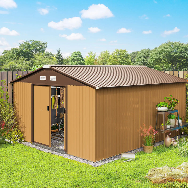 Casetta da Giardino con 2 Porte Scorrevoli e 4 Prese d&