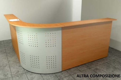 Composizione di reception per ufficio completa cm. 256X176X115H