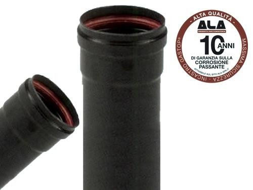 TUBI TUBO ALA 2MM AETERNUM NERO PER STUFA PELLET CM.8 H.100 RISCALDAMENTO