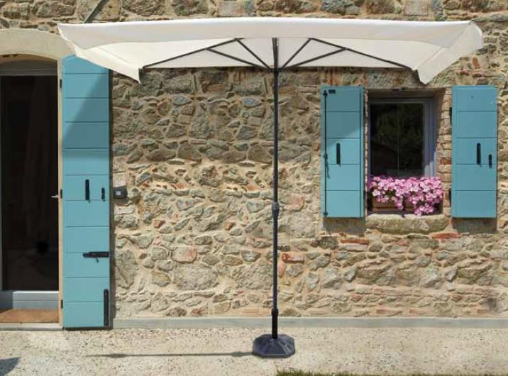 OMBRELLONE A PARETE RETTANGOLARE TARRAGONA CM.230x130x254H ARREDO GIARDINO