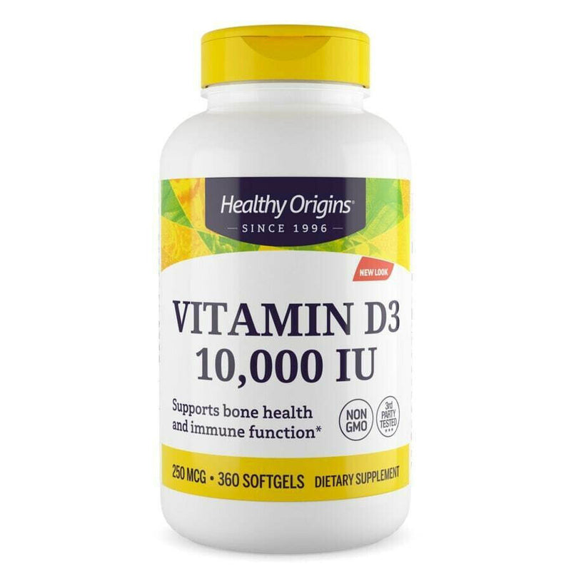 Healthy Origins Vitamina D3 10000 IU ui 360 Softgel + K2 as MK7 100 mcg 180 Caps