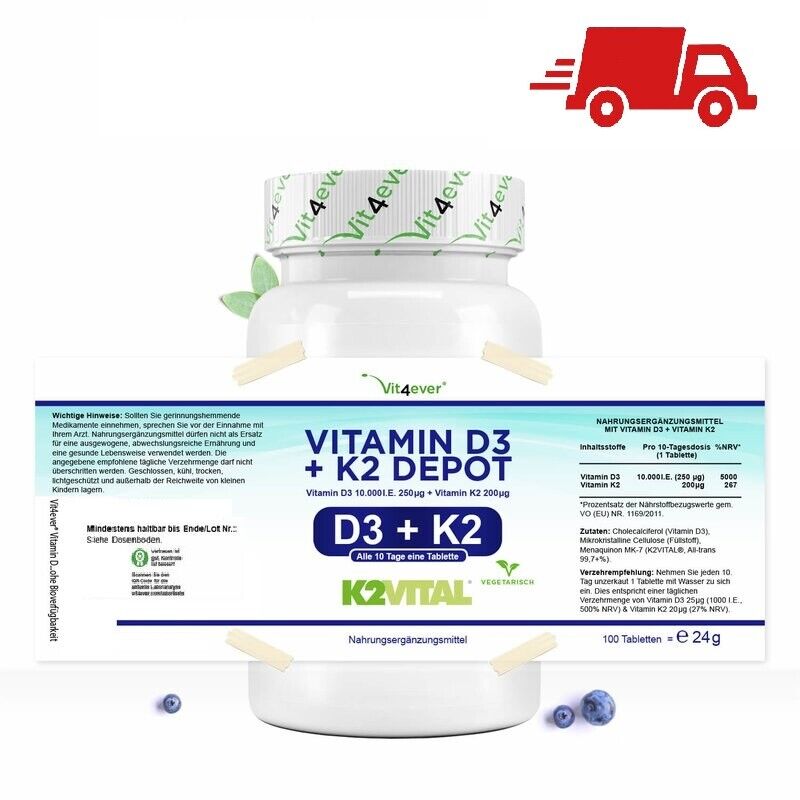 Vitamina D-3 D3 10000 UI + K2 200 mcg 180 Compresse capsule VITAMINE pastiglie