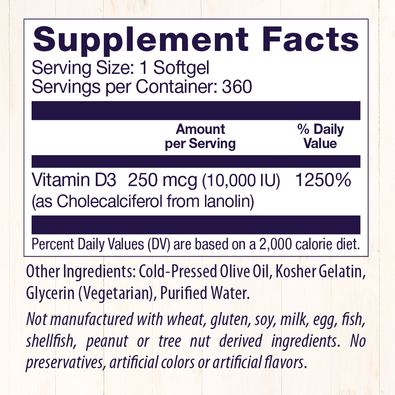 Healthy Origins Vitamina D3 10000 IU ui 360 Softgel + K2 as MK7 100 mcg 180 Caps