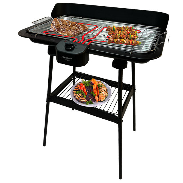 Barbecue Elettrico KIT 2200W Griglia Regolabile Senza Fumo Facile Pulizia