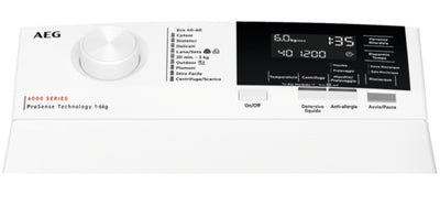 AEG LTR6G37A Serie 6000 Lavatrice Caricamento dall'Alto 7kg 1251 Giri Bianca