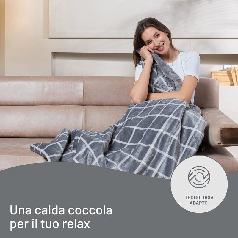 Imetec Caldoplaid Velvet Square Plaid Riscaldabile
