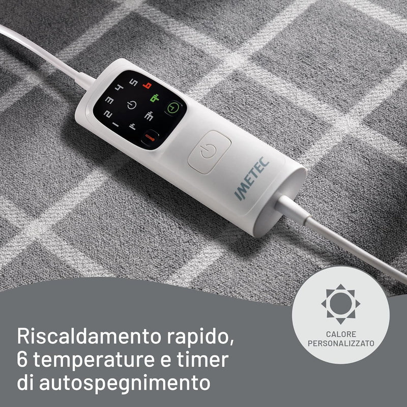 Imetec Caldoplaid Velvet Square Plaid Riscaldabile