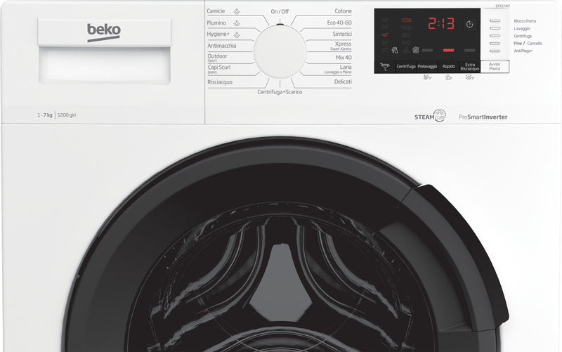 Beko Lavatrice Slim b300 EPXS7AIT 7kg Classe A 1200 Giri Carica Frontale Vapore