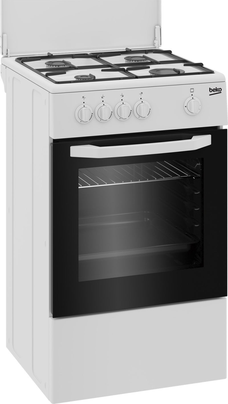 BEKO CUCINA A GAS 4 BRUCIATORI FORNO GAS 54LT 50x50 BIANCO CSG42009DW