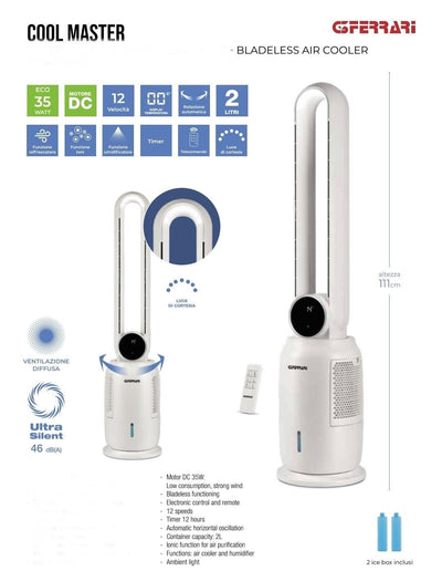 Cool Master Raffrescatore Evaporativo con Telecomando